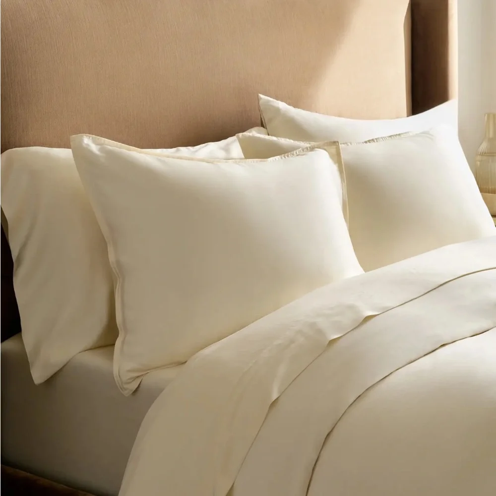 QUINCE Bamboo Duvet Cover Ivory King Cal King